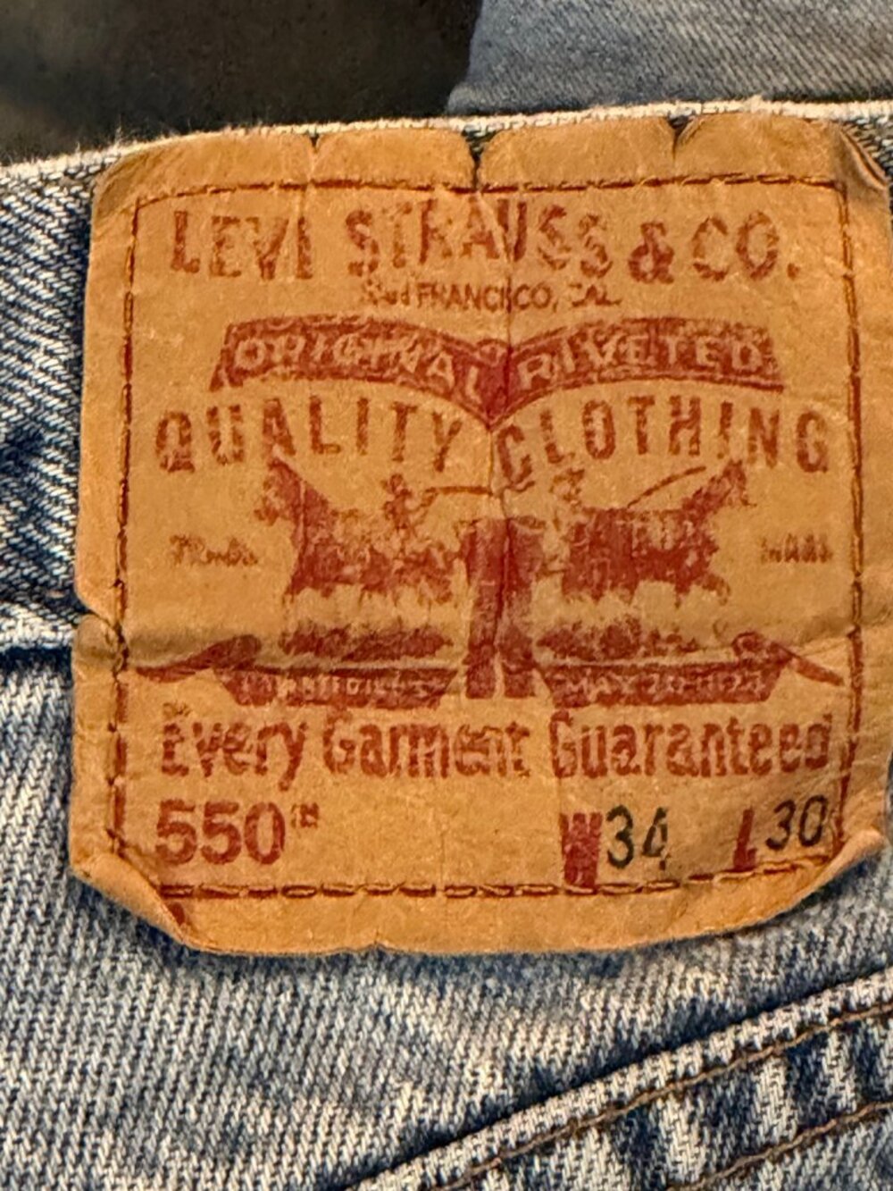 Multiple Levi's 550 Blue Jeans